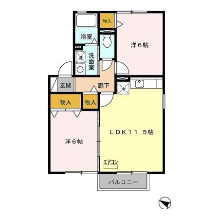 コスモスハイム Ⅲの間取り