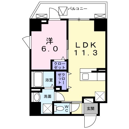 グランツ恵比寿の間取り