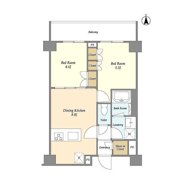 ディームス横濱神之木台の間取り