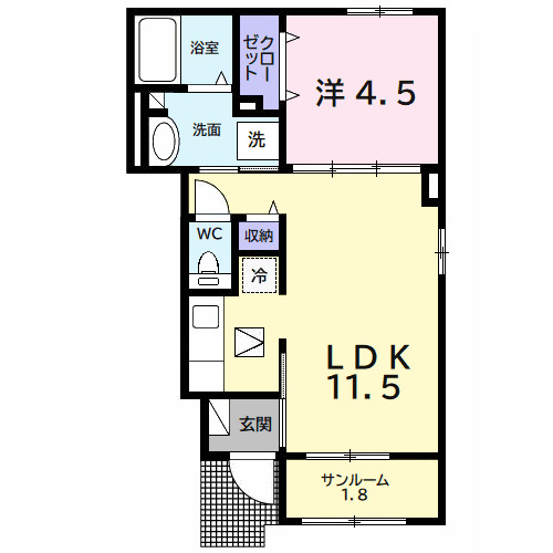 サンヴェール 蔵波 7の間取り