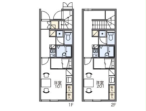 レオパレスラフィーネAの間取り