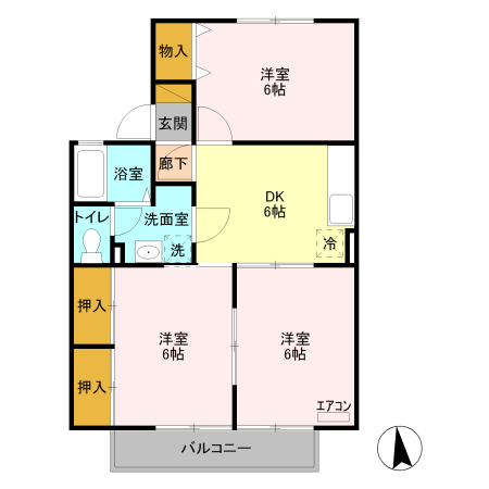 メゾン・ノアール Bの間取り