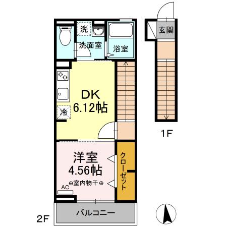NSハイツIII 暁・206号室の間取り