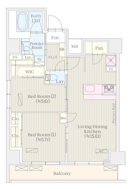 ケルスコート笹塚・903号室の間取り