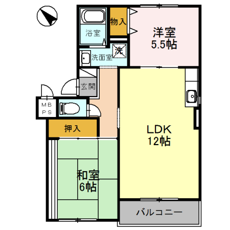 グッドライフ21 Bの間取り