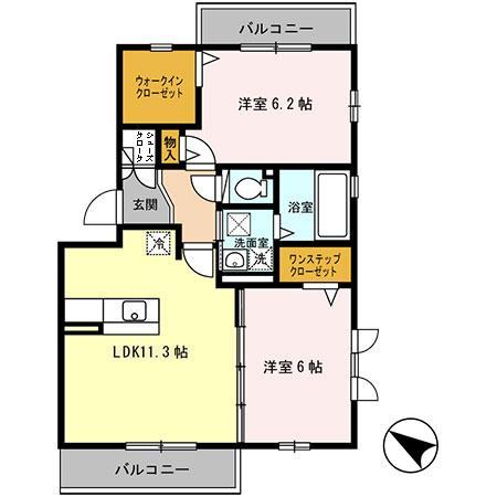 コージィ・ボナールの間取り