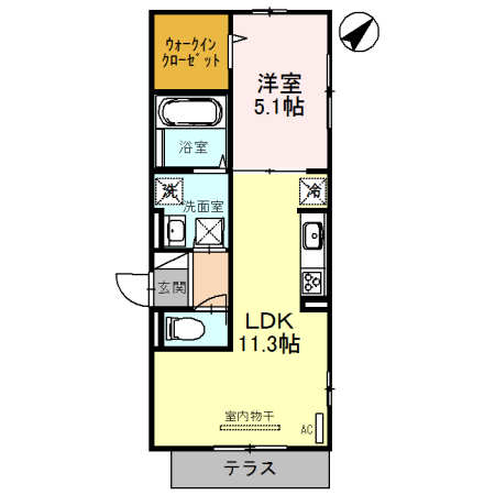 シェソワ フルールの間取り