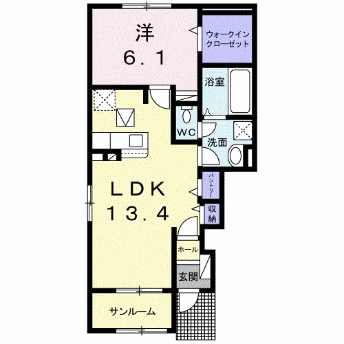 プリート新知Bの間取り