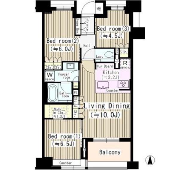 ザ・パークハウス山吹神楽坂の間取り