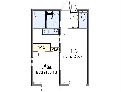 クレイノ桜山の間取り