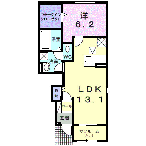 コスモ武豊Ⅰの間取り