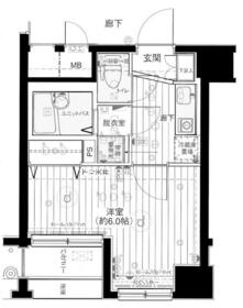 メインステージ日本橋馬喰町駅前・502号室の間取り
