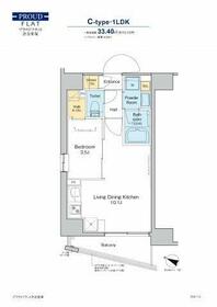 プラウドフラット渋谷笹塚の間取り