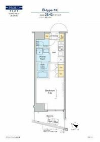 プラウドフラット渋谷笹塚の間取り