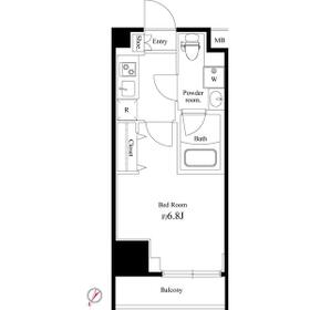 メインステージ三田アーバンスクエア・0906号室の間取り