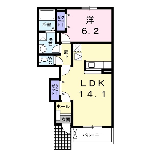 プロヴァンス ヒル Aの間取り