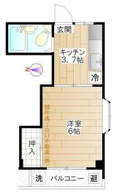 栃木屋コーポ・301号室の間取り