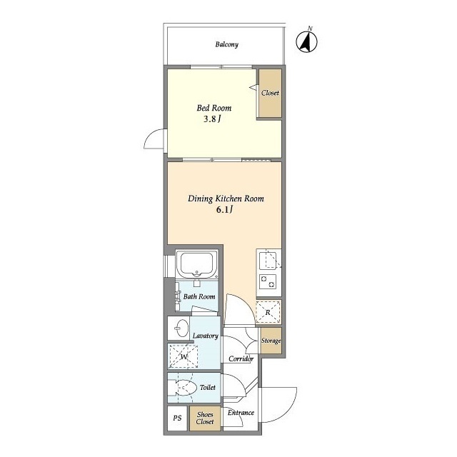 ＳＵＮＩＶＡＳ飯田橋・401号室の間取り