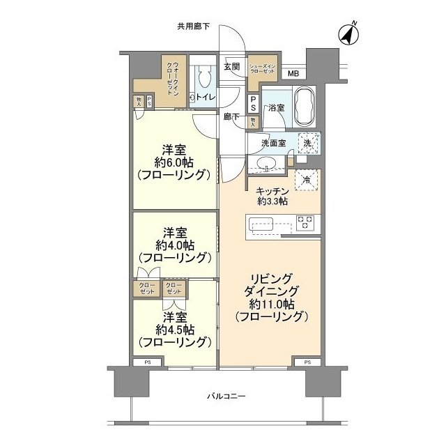 クレヴィア新宿若松町の間取り