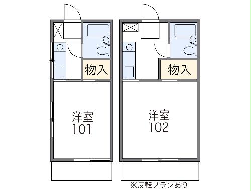 レオパレス山際・101号室の間取り