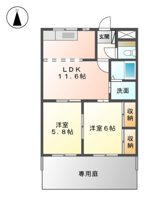 オアシス610 A棟の間取り