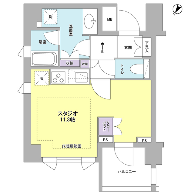 リヴェール赤坂の間取り