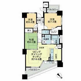 ライオンズステーションプラザ勝川弐番館の間取り