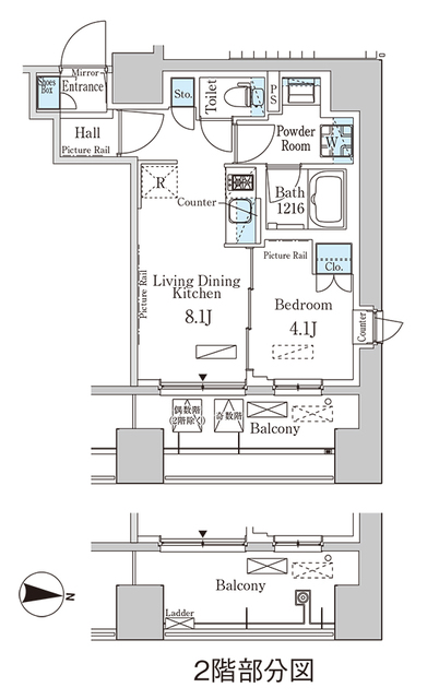 パークアクシス神楽坂・早稲田通り・901号室の間取り