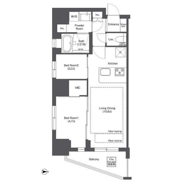 コンフォリア新御徒町の間取り