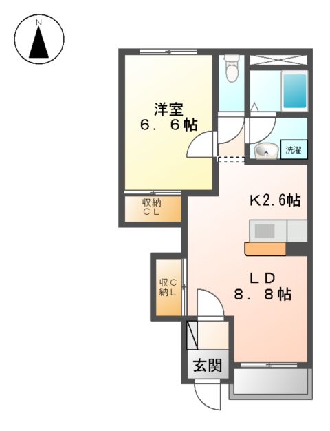 メゾンセレストAの間取り