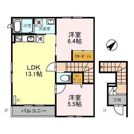 サンシャイン A棟の間取り