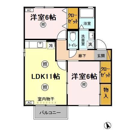 ユリウス ABの間取り