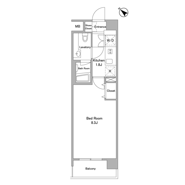 ＢＰＲレジデンス代々木初台・507号室の間取り