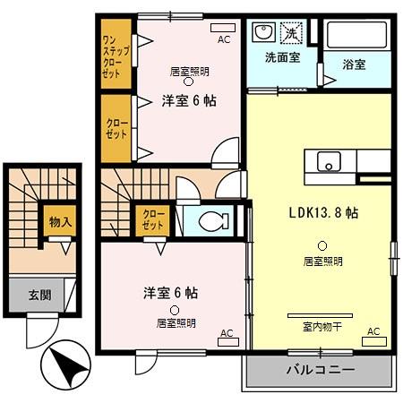 松韻舎 E棟の間取り