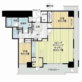 ライオンズマンション大阪スカイタワーの間取り