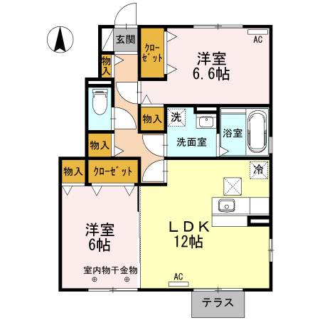 サンセール B棟の間取り