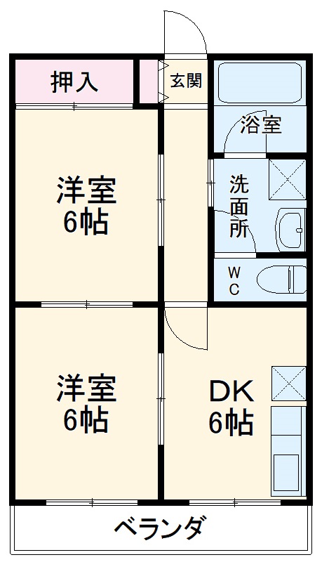 コーポあさひやの間取り
