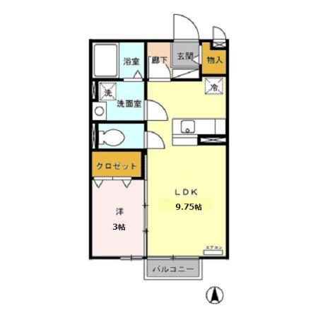 モナリエ三日市の間取り