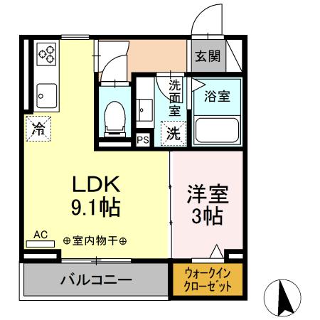 本郷町の完工年月(2022年6月)築の賃貸アパートの間取り