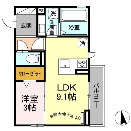 ONE TERMINAL PLACE(ワンターミナルプレイス)の間取り