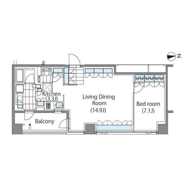 コンフォリア新宿イーストサイドタワーアネックスの間取り