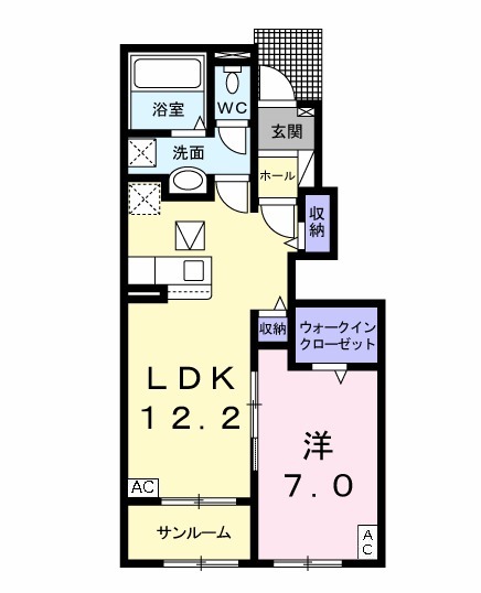 くおっ館 Bの間取り