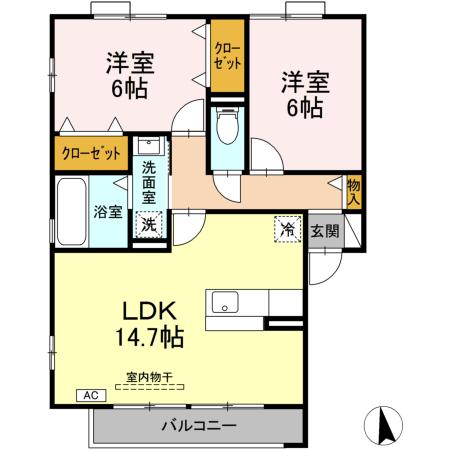 フロール Cの間取り