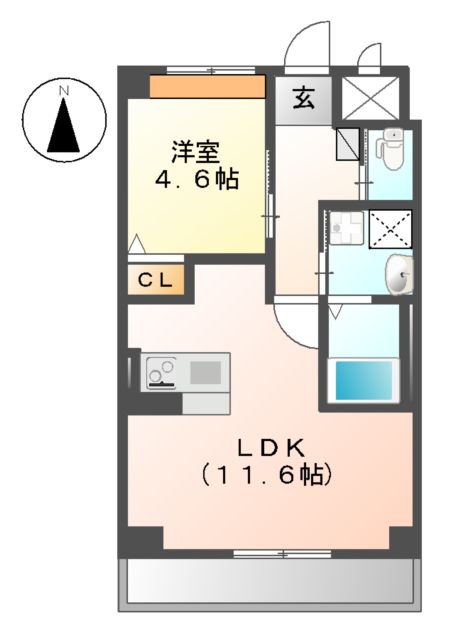 Chateau lien(シャトーリアン)の間取り