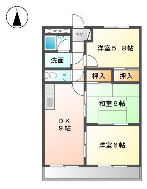 メゾンドボヌール1の間取り