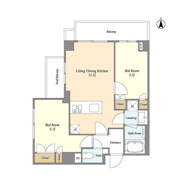 ディームス横濱神之木台の間取り