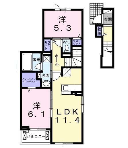 メゾン・ド・シェリュバンⅤの間取り