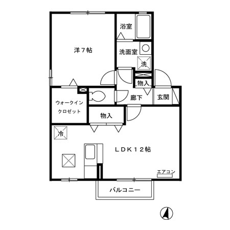 リビングタウン古河 Aの間取り