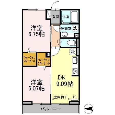 ラウレア　リノ・302号室の間取り