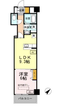 Hill Flat Osaki・518号室の間取り